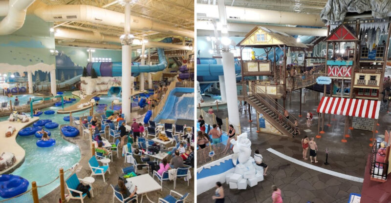 At This Michigan Waterpark Resort, Indoor Waves And Big Slides Meet Family Dining