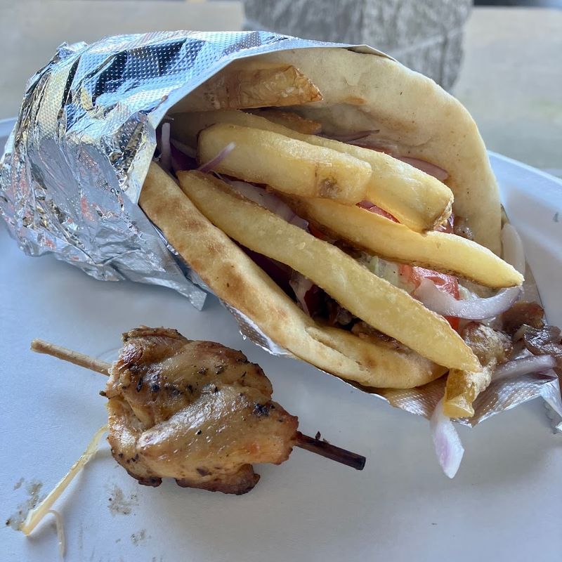 We Found An Authentic Greek Gyro Hiding In An Unexpected North Carolina Suburb - Decor Hint Greek Products Give The Menu Its Real Flavor