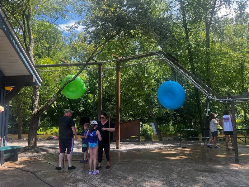 Zip Lining At The Second Location