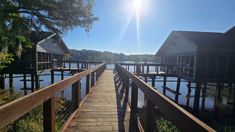 Cabins Perched Over The Water