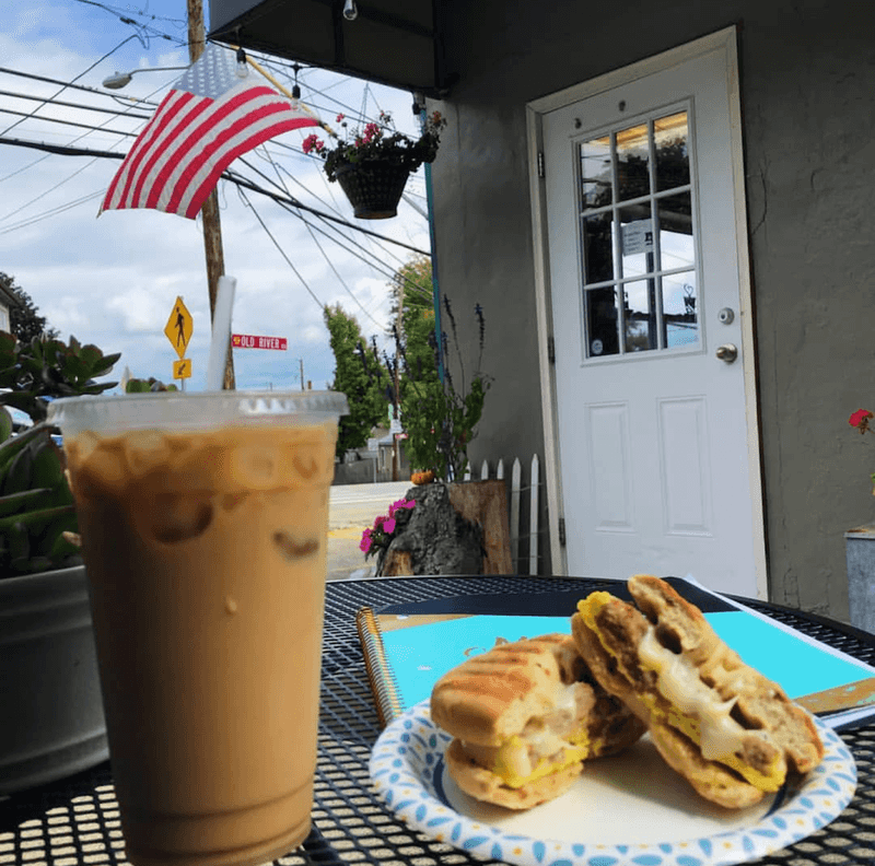 This Rhode Island Coffee Spot Serves Caffeine With A Sense Of Fun - Decor Hint Outdoor Seating Adds Charm