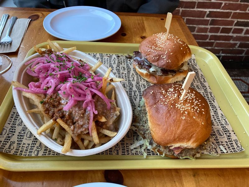 The Smash Burgers At This Maine Spot Are Worth Thinking About All Week - Decor Hint Dirty Fries That Deserve Their Own Fan Club