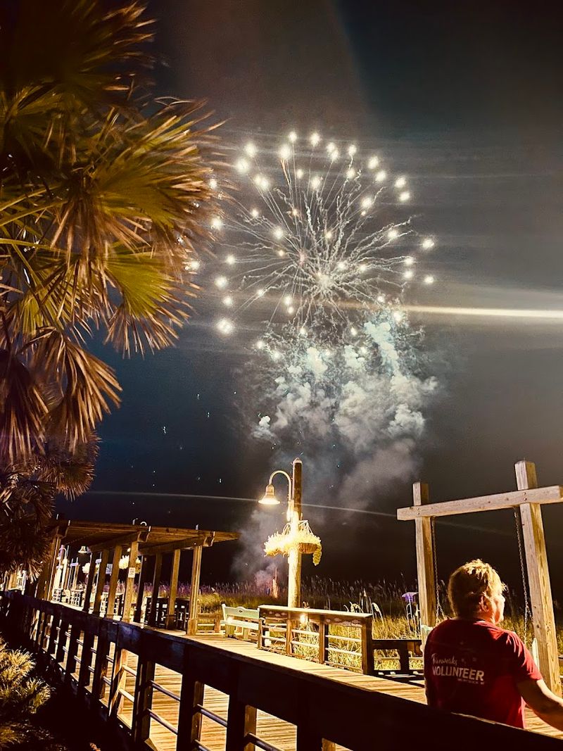 Independence Day Fireworks By The Sea