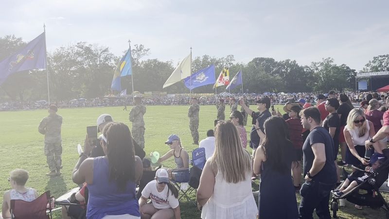 The Flag Ceremony Adds A Pause Before The Party Builds