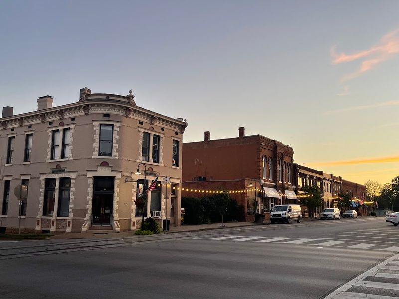 A Train Running Right Down Main Street