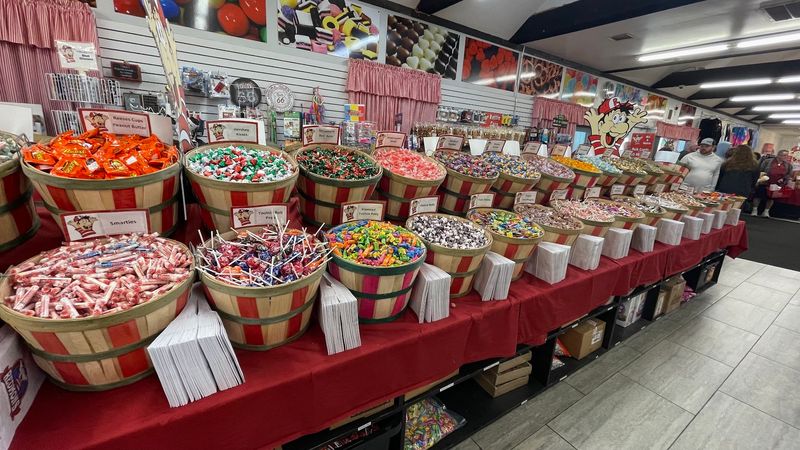 This small-town Missouri candy factory is a nostalgic wonderland filled with handmade sweets and giant treats—hint at the decorations. Taffy in every flavor possible