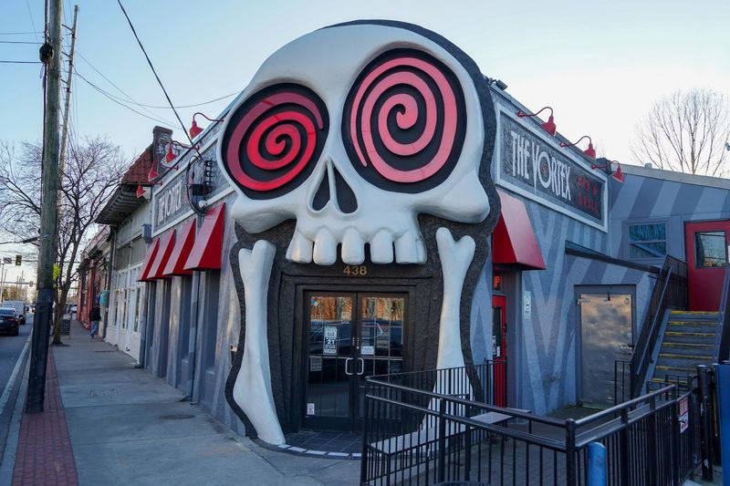 The Giant Skull Entrance That Sets The Tone Immediately