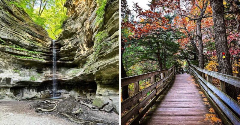 Hike This Stunning Illinois Trail For Sandstone Canyons And Hidden Waterfalls