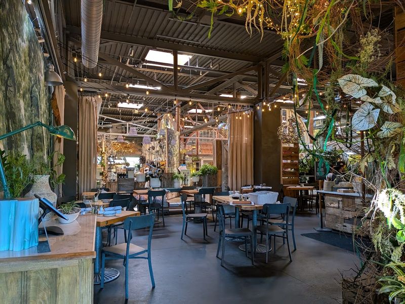 Inside A Lush Garden Shop Setting
