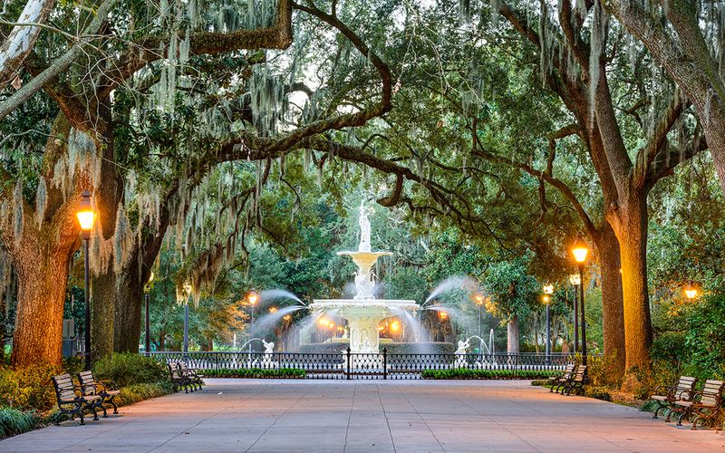 Forsyth Park - Gaston Street - Savannah