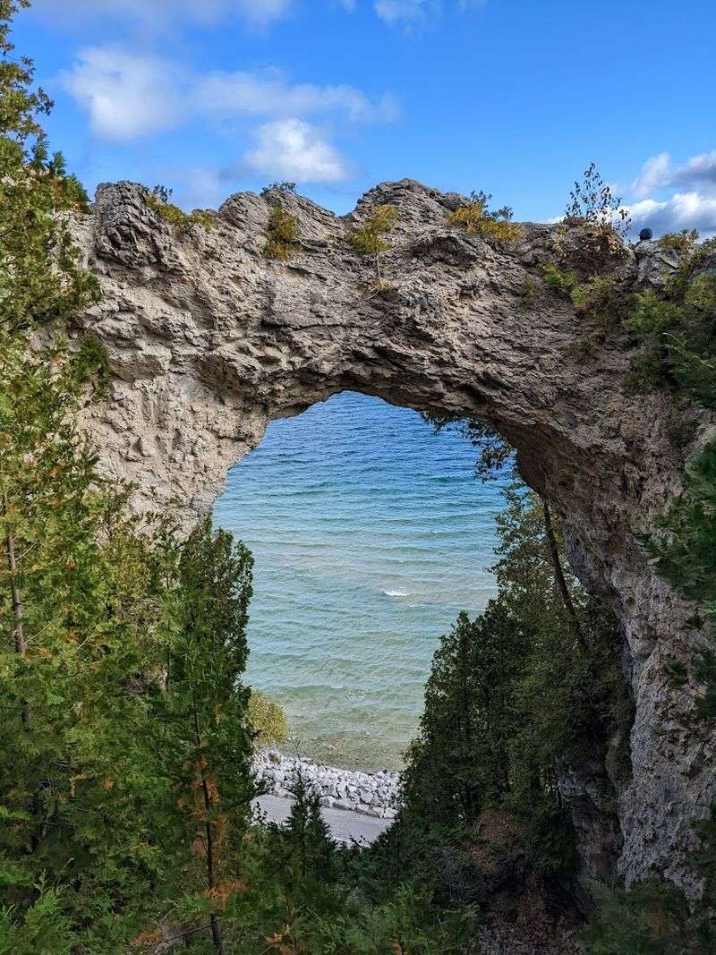11 Michigan Road Trip Destinations That Cost Very Little But Feel Priceless - Decor Hint Mackinac Island State Park (Arch Rock)
