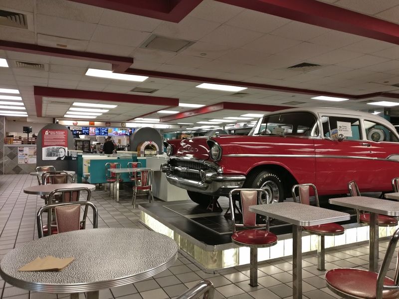Chrome Accents And Diner-Style Seating