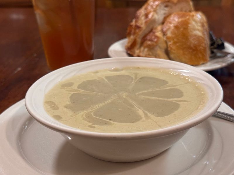 9 California Restaurants Where One Old-School Dish Still Steals The Whole Show - Decor Hint Duarte's Tavern, Cream of Artichoke Soup