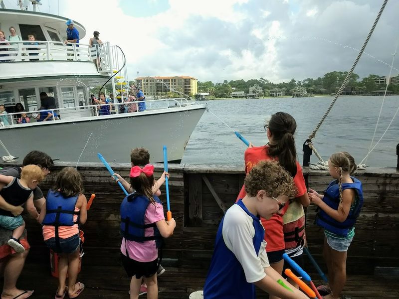 Family Splash Fun On The Open Water