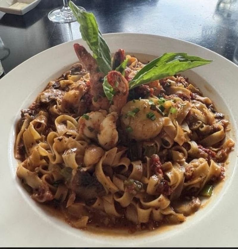 This Foothills Oregon Restaurant Delivers A Surprising Mediterranean Atmosphere - Decor Hint Mediterranean Seafood Pasta Worth The Drive Alone