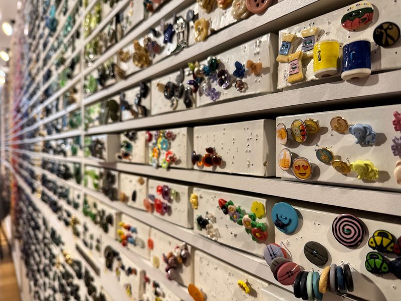 California's Two-Floor Fabric Wonderland Turns Every Level Into A Treasure Hunt - Decor Hint The Button Wall Deserves Its Own Moment