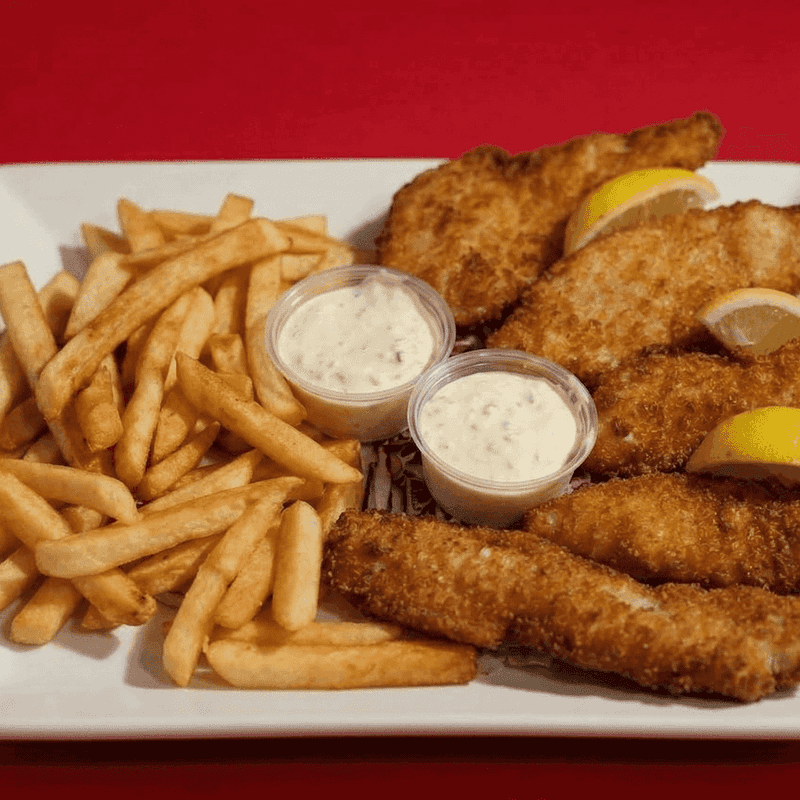Shrimp And Chips As The Main Meal