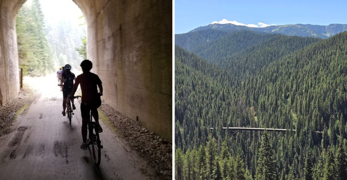 The Iconic Scenic Idaho Bike Trail Offers 15 Miles Of Tunnels Trestles And Mountain Views - Decor Hint