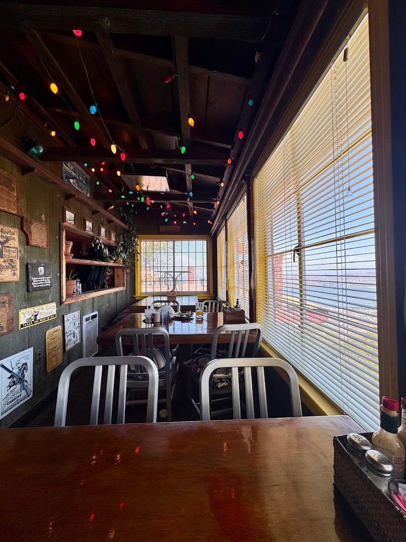 The Small Dining Room Adds To The Mountain-Stop Charm