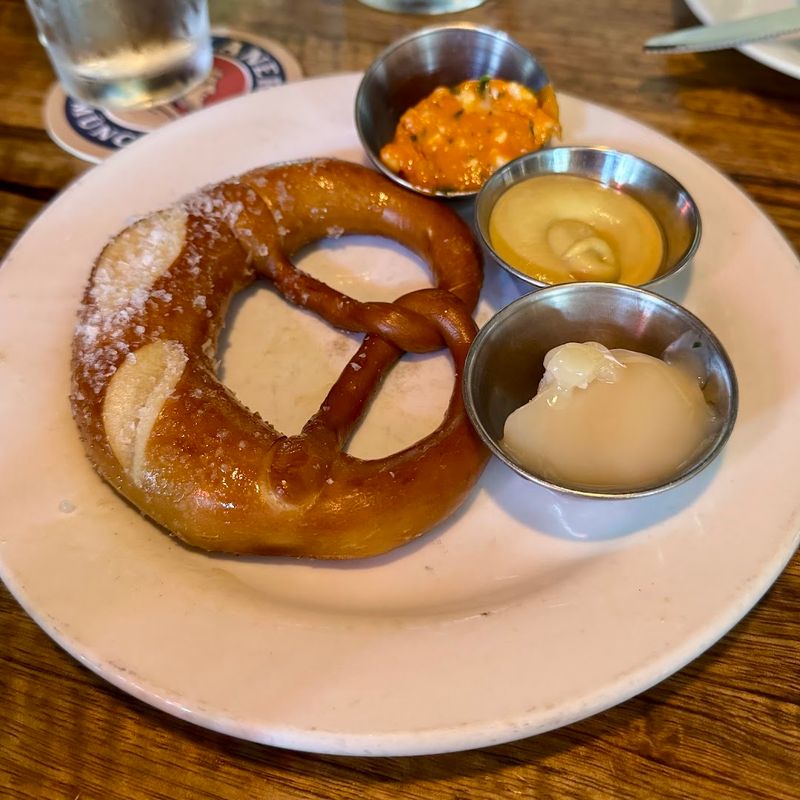 This Oregon Eatery Is Winning Over Diners With Authentic German Food - Decor Hint Warm Bavarian Pretzels With Obatzda