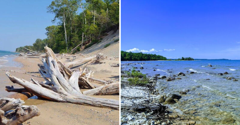 These 10 Michigan Beaches Are Made For Finding Petoskey Stones And Yooperlites