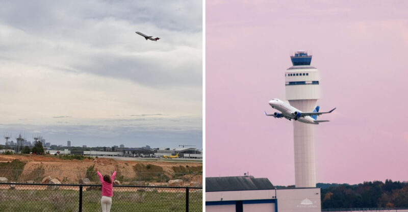 This Free North Carolina Airport Overlook Lets Families Watch Planes Roar Overhead