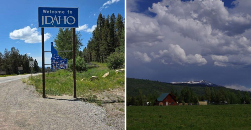 This Idaho Border Sign Near Victor Is The Road Trip View People Never Forget