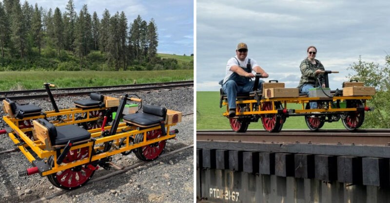 This Idaho Handcar Tour Lets You Glide Through Mountain Scenery On A Historic Railroad Line