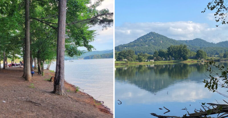 This Mountain Lake Beach Gives Georgia Families The Perfect Sandy Spot To Cool Off