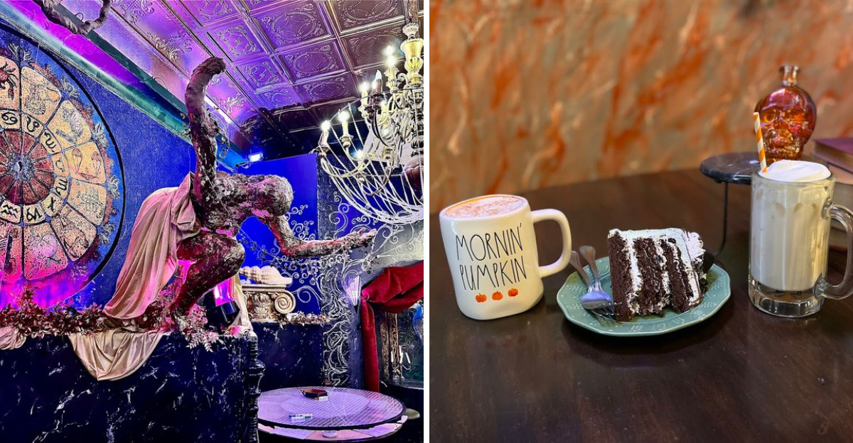 This Nebraska Cafe Serves Frightfully Fun Coffee And Desserts Inside A Rotating Theme Wonderland - Decor Hint