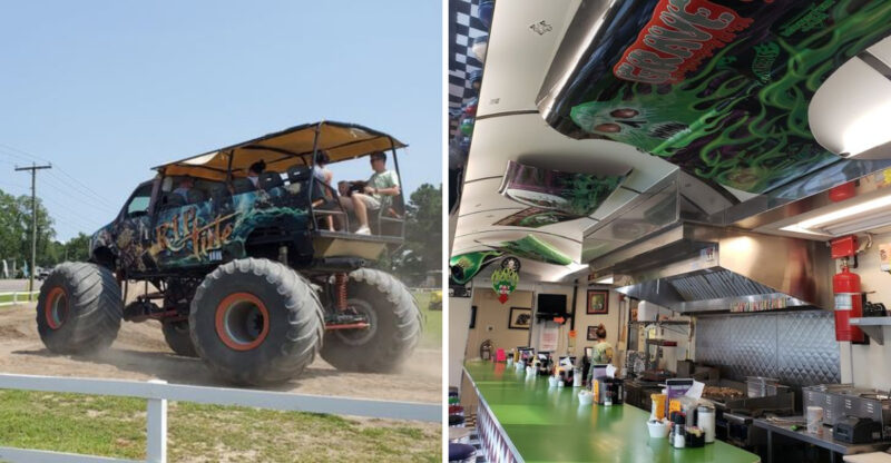 This North Carolina Monster Truck Playground Is Packed With Grave Diggers, Giant Tires, And Roadside Mayhem
