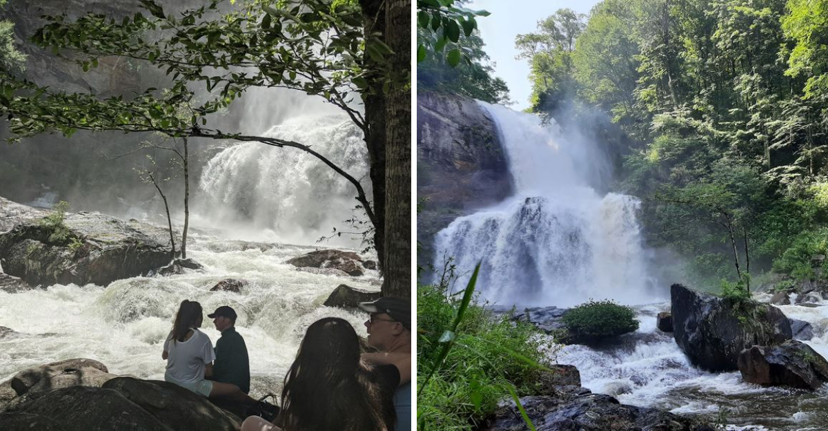 This North Carolina Waterfall Becomes A Roaring Gorge Spectacle When Lake Glenville Opens The Dam - Decor Hint