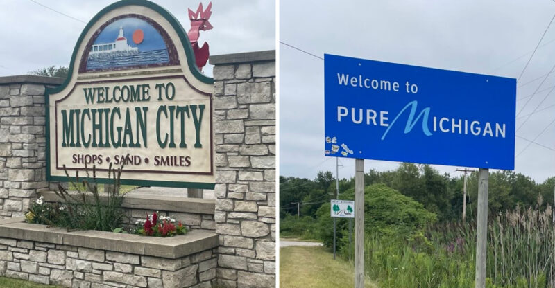 This Welcome To Michigan Sign Means Adventure Is Just Beginning
