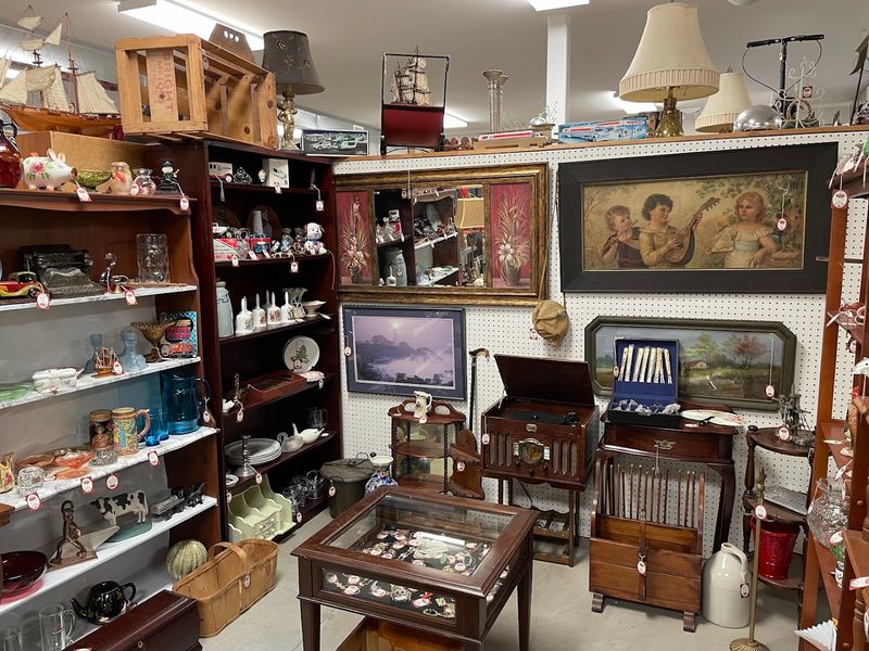 Antique Shopping Inside A Unique Village Setting