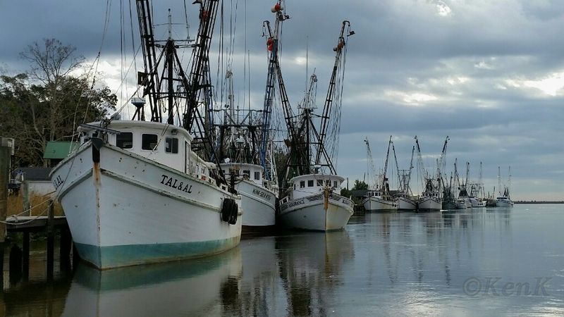 The Historic Waterfront And Its Shrimp Boat Fleet