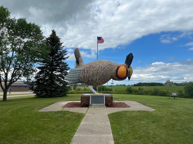 Prairie Chicken Statue, Rothsay