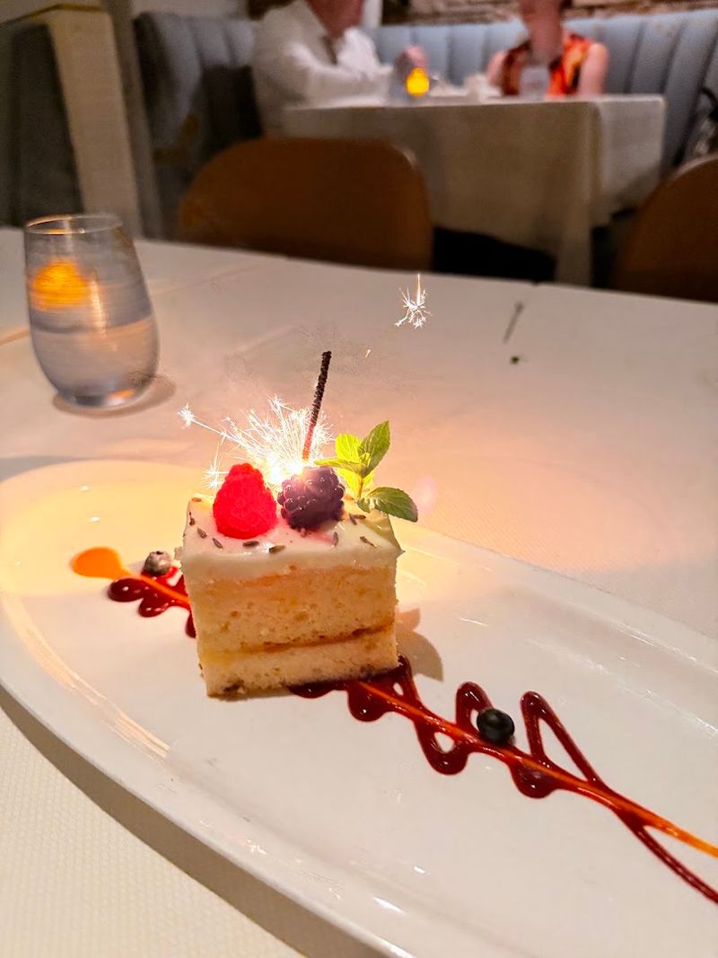 Order A Dessert While The Shoreline Darkens Outside