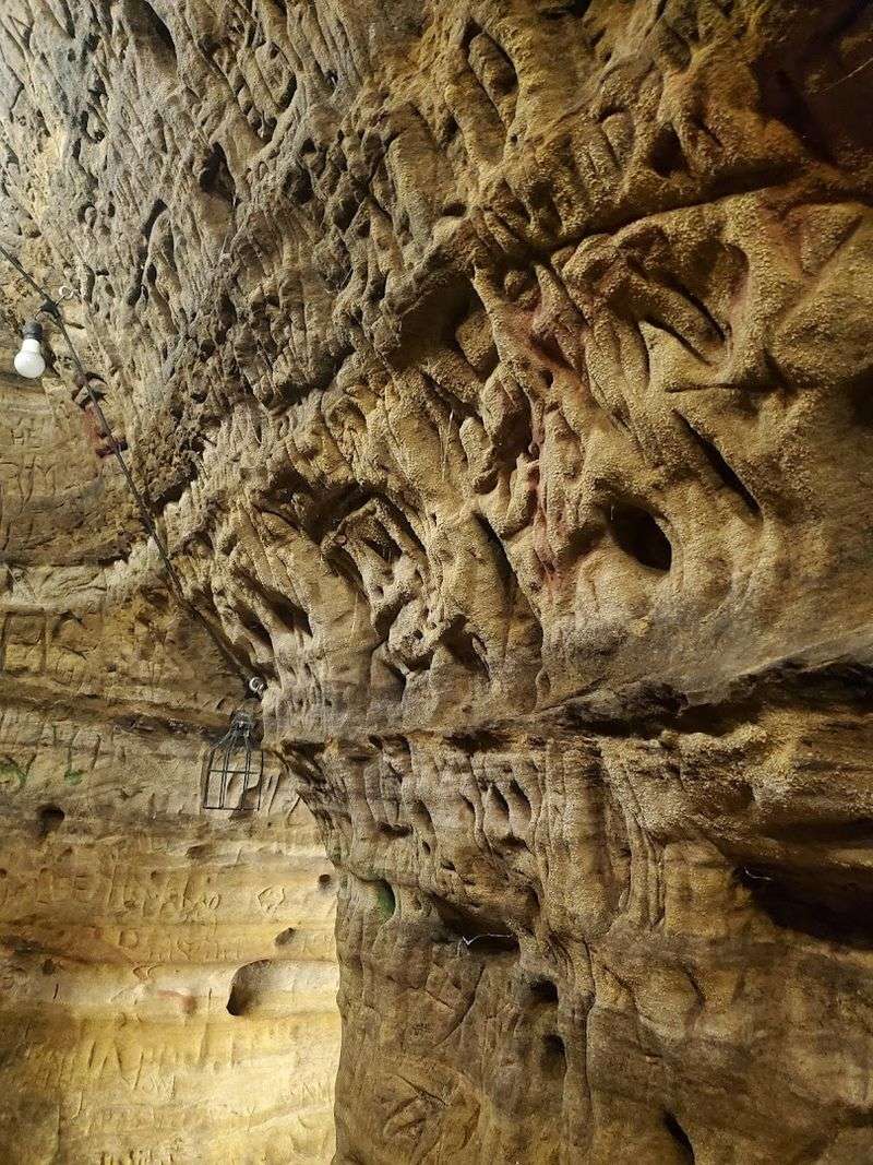 See Graffiti Left Across Generations Of Cave Walls