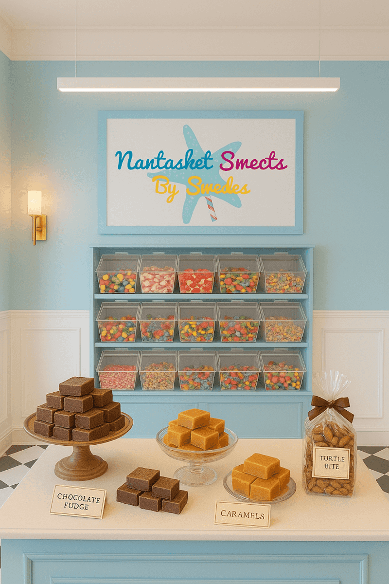 The Massachusetts Candy Shop By The Beach Where You Scoop Your Own Swedish Treats - Decor Hint The Fudge, Sodas, And Surprises Filling Every Corner