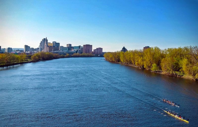 Nothing Feels Better Than Crossing The Connecticut River After A Long Trip Away - Decor Hint Hartford's Skyline Signals The Journey Is Nearly Over