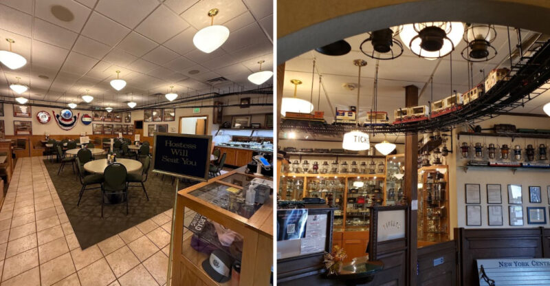 Model Trains Race Above Your Dining Table At This Indiana Breakfast Buffet