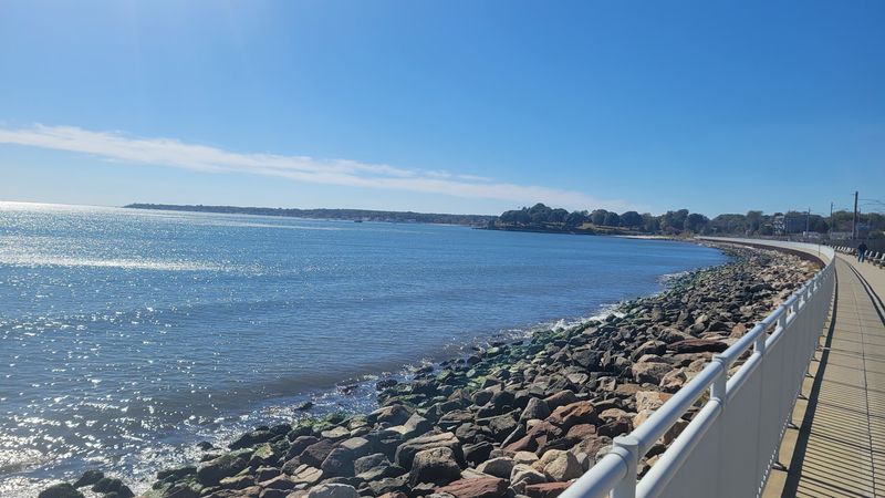 The Boardwalk Begins Beside The Beach
