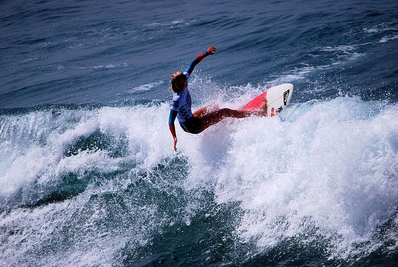 World-Class Surfers Compete Beside The Pier