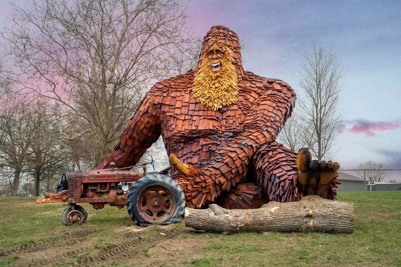 Ohio's 27-Foot Sasquatch Statue Is Almost Too Bizarre To Describe - Decor Hint Meet Nelson, The Giant Sasquatch