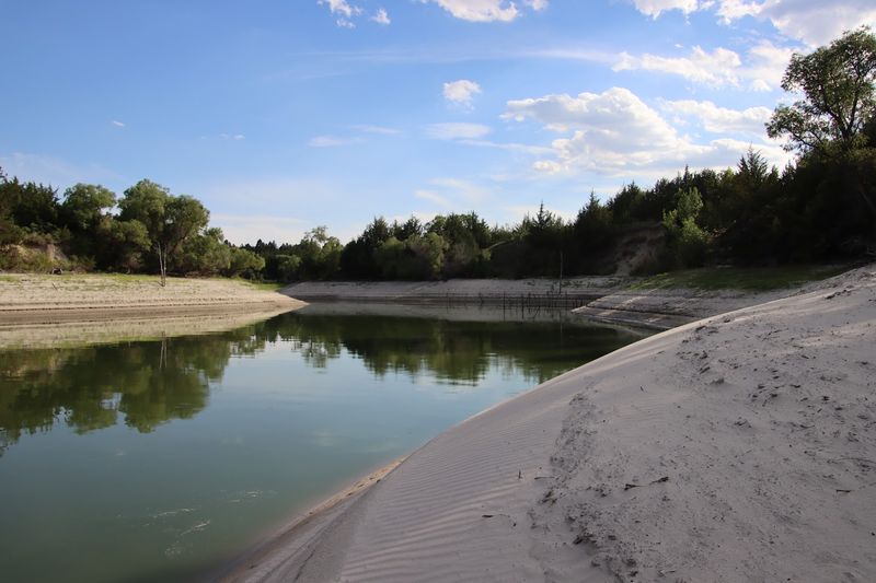 The Sandhills Setting Around The Lake
