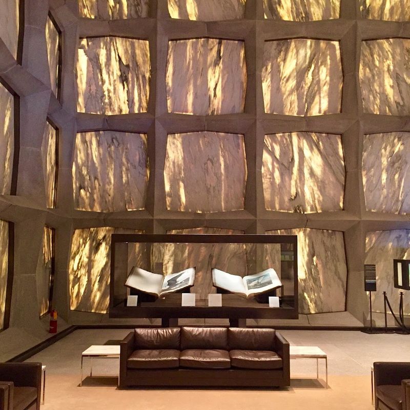 The Marble Walls Create A Dreamy Glow