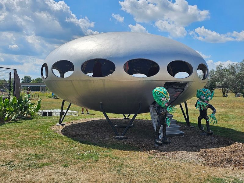 The Giant Sculptures Outside