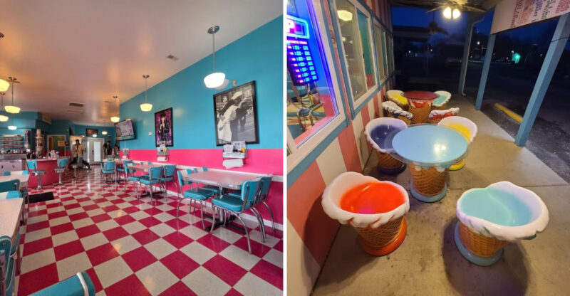 Relive Route 66’s Glory Days At This Quirky Retro Illinois Ice Cream Shop