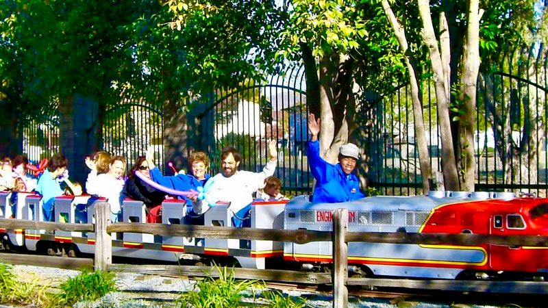 Circle The Pond On The Miniature Train