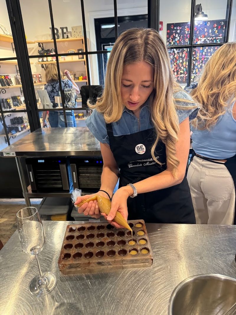 You Can Make Your Own Chocolate Creations At This Unique Connecticut Studio - Decor Hint Ganache Piping Reveals The Craft Behind Every Filled Creation